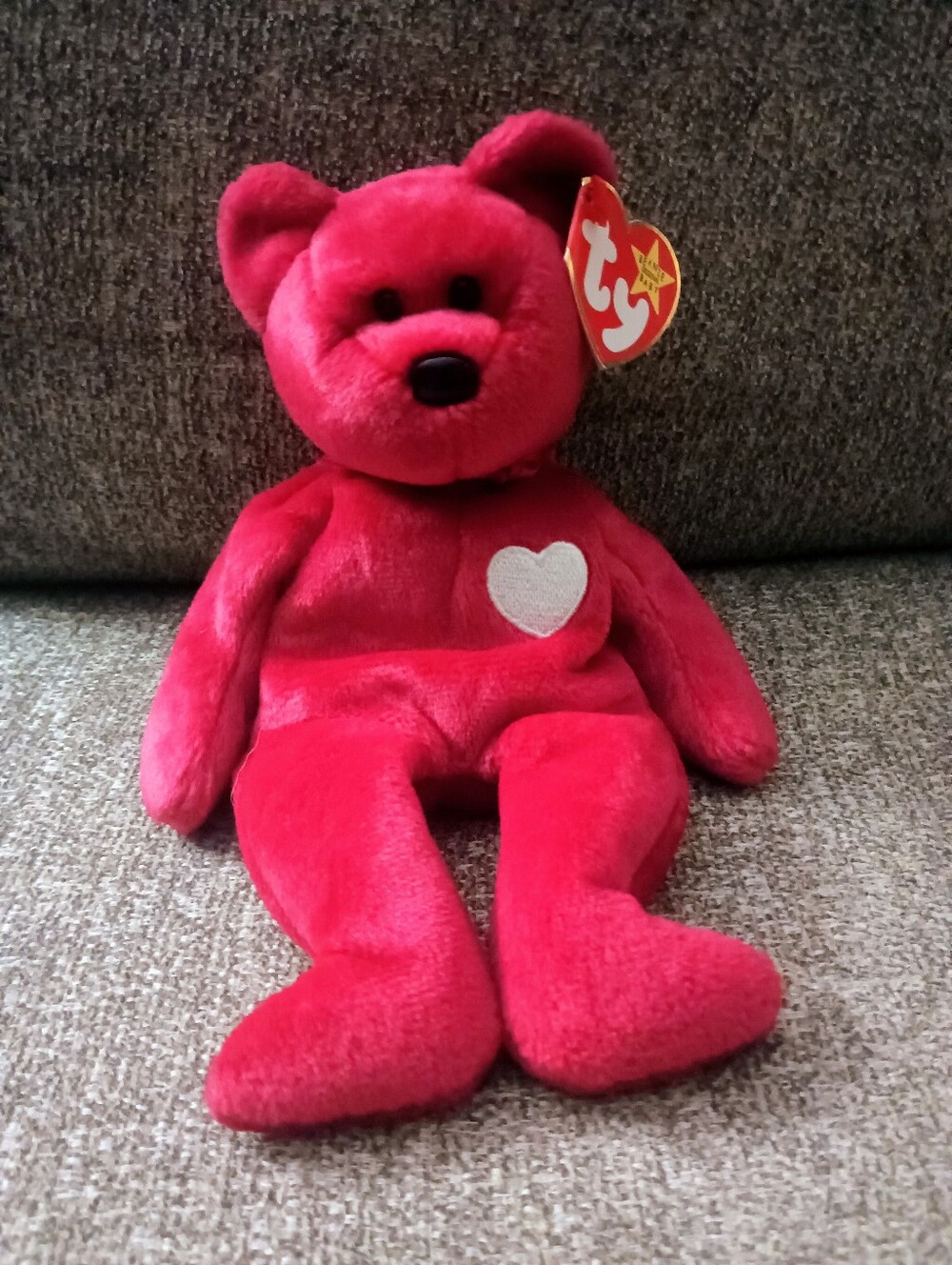 TY Valentino Bear New Mint Condition 8 Inch